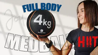 10 Min Medicine Ball HIIT Full Body Workout | Quick and Effective