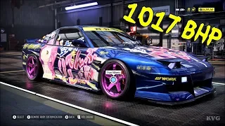 Need for Speed Heat - 1017 BHP Nissan 180SX Type X 1996 - Tuning & Customization Car HD