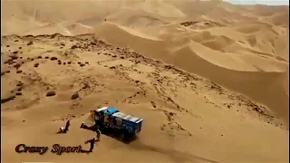 Rally Dakar collision. Kamaz truck drove over spectator