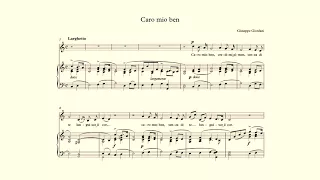 Caro mio ben – Giordani - accompaniment in C Major