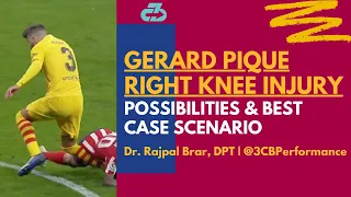 Expert explains Gerard Pique injury (knee) | Possibilities & best case