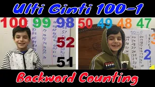 Numbers counting 100 - 1 (Reverse) Learning Video for children