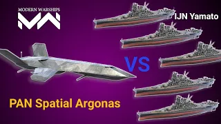 Modern Warships Argonas Vs Yamato. 1vs5