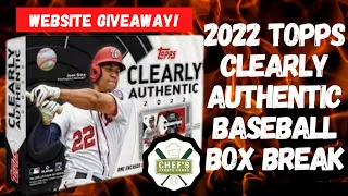 *NEW RELEASE* 2022 TOPPS CLEARLY AUTHENTIC BASEBALL BOX BREAK  - LIVE 8/24/2022