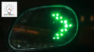 how to install LED arrows (turn signal light) in the car rearview mirror.
