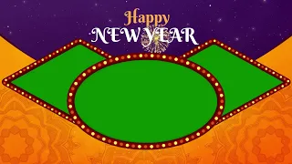 Happy New Year 2024 Celebrations Green Screen Frame