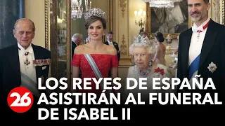 España: los reyes asistirán al funeral de la reina Isabel II