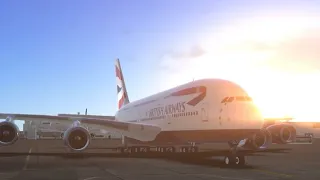 BRITISH AIRWAYS|| AIRBUS A380-800 Takes Off