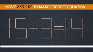 Matchstick Puzzle || Move 2 Sticks to Correct Equation #viral#puzzles#puzzlezone#youtubevideos