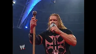 Triple H refuses to let the show continue! 06/13/2002