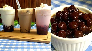 How to make Boba pearls at home without tapioca  starch / easy boba recipe / 3easy boba drinks