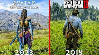 Avatar: Frontiers of Pandora VS Red Dead Redemption 2 Physics Details Graphics Comparison 4k60fps