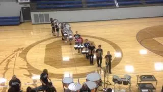 Central High School Indoor Drumline 9-25-14 (St. Joseph, MO) - First full ensemble run through