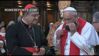 The blood of St. Januarius was liquified while the Pope visited Naples