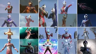 All Ultraman Form Change Transformations (Tiga - R/B)
