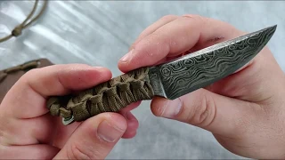 Unboxing custom damascus neck knife from SeaWolf Crafts