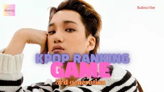 [KPOP RANKING GAME] 3rd GENERATION EDITION