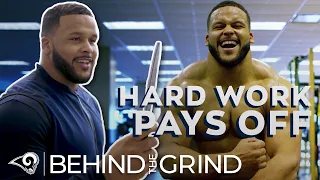 Aaron Donald's Workout Dungeon & Knife Training (S1, E3) | Rams Behind the Grind