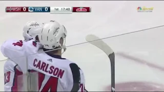 John Carlson goal vs Vancouver Oct 22, 2018