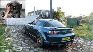 600HP Mazda RX-8 R3 | Forza Horizon 5 | Steering Wheel Gameplay