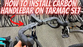 HOW TO INSTALL EXTERNAL ALUMINUM HANDLEBAR FOR INTERNAL CARBON BAR FOR TARMAC COMP SL7 SPECIALIZED