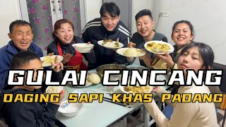 MASAK GULAI CINCANG PADANG,MAMA PAPA MERTUA CHINA KU SANGAT SUKA,PENGEN ICIP SEMUA MASAKAN INDONESIA