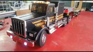 RC Truck - Gold Black King Hauler + LESU Lowbed