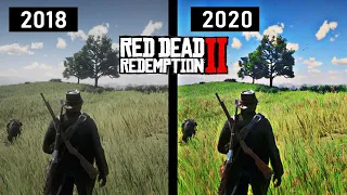 ► Red Dead Redemption 2 2018 vs 2020 | INSANE GRAPHICS COMPARISON [XBOX ONE X vs PC]