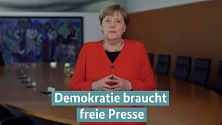 Merkel: Demokratie braucht freie Presse