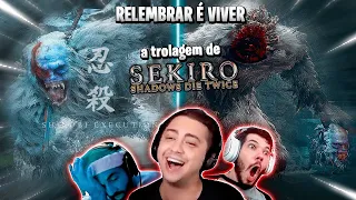 RELEMBRAR É VIVER: A MAIOR TROLADA DE TODOS OS JOGOS - STREAMERS VS GUARDIAO PRIMATA SEKIRO