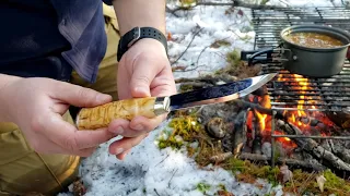 Honest, real review of my Marttiini Lapp knife in the Maine woods.