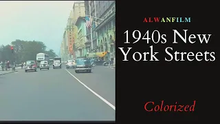 The Streets of New York in the 1940s - Downtown Manhattan