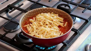 Pasta con salsa de tomate y carne molida ¡RIQUÍSIMA!