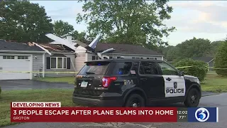 VIDEO: Homeowner thought house was broken into following plane crash in Groton