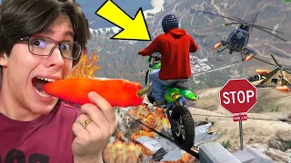 SE NÃO COMPLETAR O DESAFIO = COME PIMENTA!! (GTA 5)