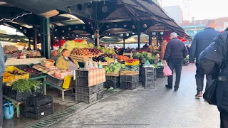 Walking through the Old Bazaar in Bitola, Macedonia during Christmastime