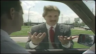 TELEVANGLIST: JIMMY SWAGGART (1988)  Evading news crew, Donnie Swaggart, drives dad's car.