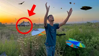 Itni Zada Patangy pakar li or Police 👮‍♂️ a gai 😱 || Patang cutting hack 😍