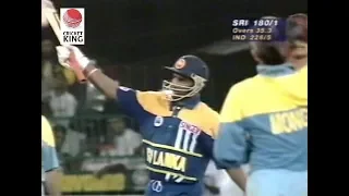 Sanath Jayasuria 120*| 129 Runs Stand with Kaluwitharna vs india @ Colombo 1996(Hindi Commantary)