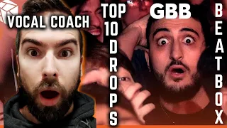 TOP 10 DROPS 😱 Grand Beatbox Battle Solo 2019 - VOCAL COACH REACTS