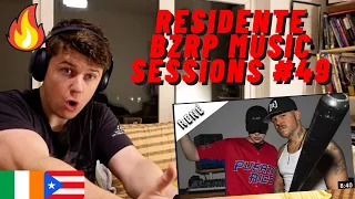 IRISH GUY REACTS TO RESIDENTE || BZRP Music Sessions #49((IRISH REACTION)) HE ROASTS RAPPERS!!