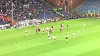 Genoa Roma 2-3 punizione Francesco Totti dalla tribuna centrale