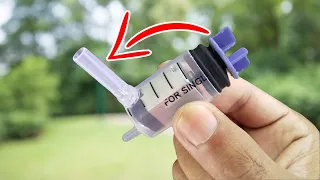 how to make a mini water pump | how to make water pump with syringe