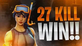 INTENSE 27 KILL WIN! (Solo VS Squads) - Fortnite Battle Royale