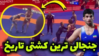 نیمه نهایی جنجالی مختاری در مقابل ترکیه 77KG👊🏻🤼‍♂️🤦🏻‍♂️جام وهبی امره ترکیه 2024