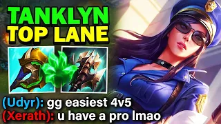 Tanklyn but my Mid Laner rage quit cause he got his champ banned so I have to carry a 4v5
