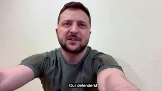 Address of the President of Ukraine Zelensky on the results of the 72 day of the war (2022) UA