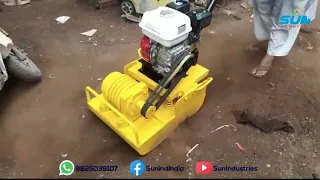 Plate Compactor | Dhumas machine |  Earth Compactor Honda 5 HP Petrol Engine | Sun Industries