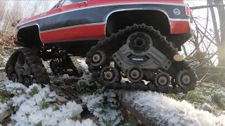 ГУСЕНИЦЫ на машине ... ОФФроад тест по лесу. OFFroad 4x4 Blazer K5 Traxxas