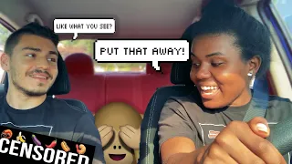 FLASHING My Girlfriend WHILE SHE DRIVES *HILARIOUS REACTION*